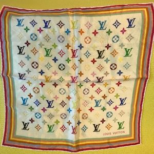 LOUIS VUITTON Multicolored Silk Bandana